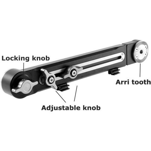  JTZ DP30 Adjustable Length Extension Arm Bracket with Arri Lock for Handle Grip Standard ARRI Teeth RED URSA MINI BMPCC FS7 Camera Cage Rig
