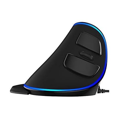  [아마존 핫딜] [아마존핫딜]J-Tech Digital Wired Ergonomic Vertical USB Mouse with Adjustable Sensitivity (600/1000/1600 DPI), Scroll Endurance, Removable Palm Rest & Thumb Buttons [V628]