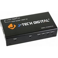 [아마존베스트]J-Tech Digital TM 4 Ports HDMI 1x4 Powered Splitter Ver 1.3 Certified for Full HD 1080P with Deep Color & HD Audio and Max Bandwidth of 10.2Gbps