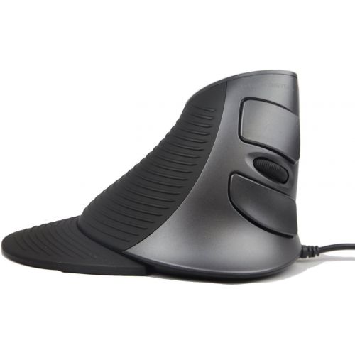  J-Tech Digital Scroll Endurance Wired Mouse Ergonomic Vertical USB Mouse with Adjustable Sensitivity (600/1000/1600 DPI), Removable Palm Rest & Thumb Buttons - Reduces Hand/Wrist