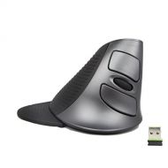 J-Tech Digital Scroll Endurance Mouse Ergonomic Vertical USB Mouse with Adjustable Sensitivity (600/1000/1600 DPI), Removable Palm Rest & Thumb Buttons - Reduces Hand/Wrist Pain (S