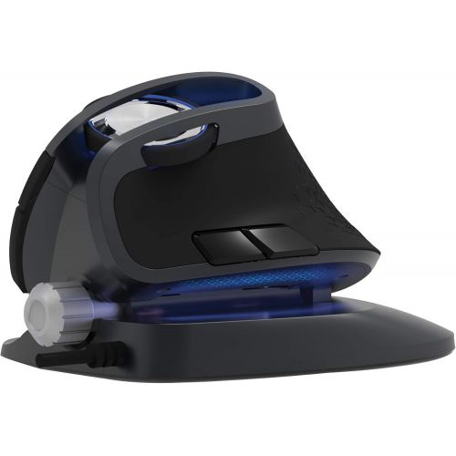  J-Tech Digital Wired Ergonomic Vertical Mouse for Large Hands with an Adjustable Angle Tilt, Chroma 6 RGB Color LED, 4 DPI Settings (800/1200/2000/4000), Scroll Endurance [V628X]