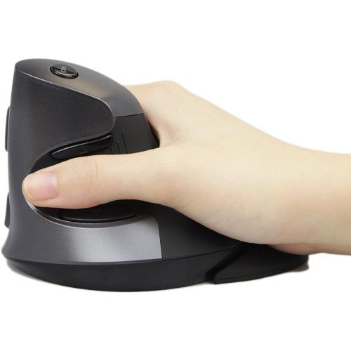  J-Tech Digital Scroll Endurance Wireless Mouse Ergonomic Vertical USB Mouse with Adjustable Sensitivity (600/1000/1600 DPI), Removable Palm Rest & Thumb Buttons - Reduces Hand/Wr