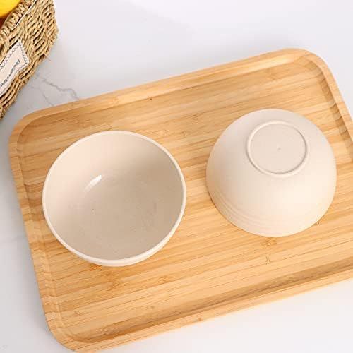  [아마존베스트]JUCOXO Unbreakable Cereal Bowls, 24 OZ Wheat Straw Fiber Lightweight Bowl Sets 4, Dishwasher and Microwave Safe Bowls for Dinner Dessert, Rice, Soup