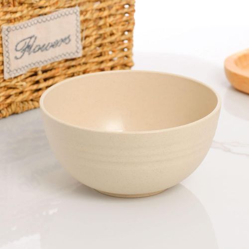  [아마존베스트]JUCOXO Unbreakable Cereal Bowls, 24 OZ Wheat Straw Fiber Lightweight Bowl Sets 4, Dishwasher and Microwave Safe Bowls for Dinner Dessert, Rice, Soup