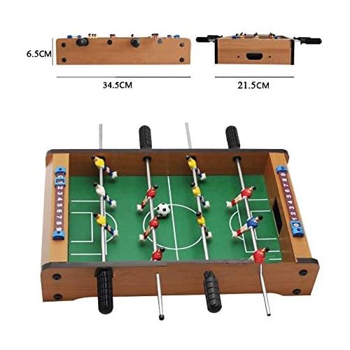  JULAN Foosball Table,Wooden Mini Tabletop Billiard Game,Easily Assemble Soccer Tabletop Competition Game,Tabletop Puzzle Finger Battle Athletic Soccer Football Game,Soccer Table for Arca