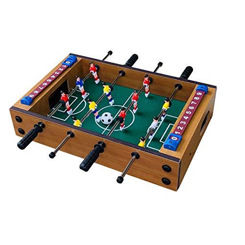  JULAN Foosball Table,Wooden Mini Tabletop Billiard Game,Easily Assemble Soccer Tabletop Competition Game,Tabletop Puzzle Finger Battle Athletic Soccer Football Game,Soccer Table for Arca