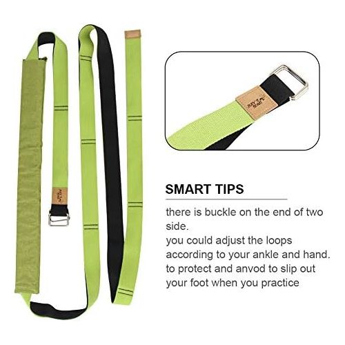  [아마존베스트]JULYS SONG Yoga Strap Stretch Band Leg Stretcher Stretch Band Leg Stretcher Made of Cotton for Yoga Ballet Gymnastics Training