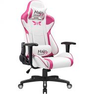 JUMMICO Pink Gaming Chair Girl Series Height Adjustable Racing Chair Specialty Design Comfortable Ergonomic Computer Swivel Chair with Headrest and Lumbar Support