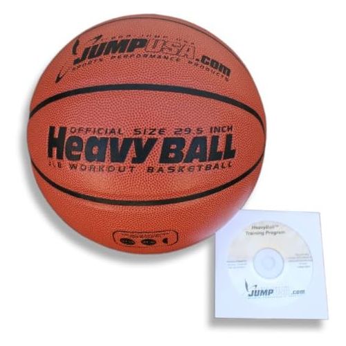  JUMP USA Heavyball Heavy Weighted Basketball for Training Ultra Premium Composite Leather + Fast Hands Skills Video