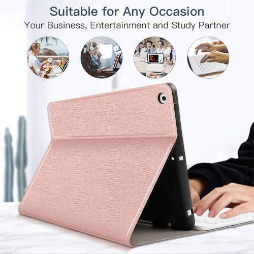  [아마존베스트]JUQITECH iPad 10.2 8th 7th Generation Keyboard Case - Smart Case with Wireless Keyboard iPad 10.2 8th Gen 2020 7th 2019 Tablet Detachable Bluetooth Keyboard Stand Cover with Pencil