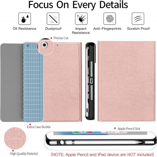  [아마존베스트]JUQITECH iPad 10.2 8th 7th Generation Keyboard Case - Smart Case with Wireless Keyboard iPad 10.2 8th Gen 2020 7th 2019 Tablet Detachable Bluetooth Keyboard Stand Cover with Pencil