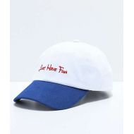 JUST HAVE FUN Just Have Fun Happy Place White & Navy Strapback Hat