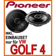 JUST SOUND best choice for caraudio VW GOLF 4?Loudspeaker/Pioneer/G1732I 16?cm Mounting Kit