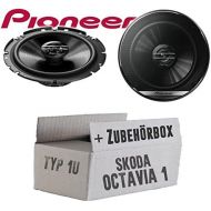 Pioneer TS G1720F Speaker Boxes 16.5 cm 2 Way Coaxial Speaker Car Installation Kit Installation Kit for Skoda Octavia 1 1U Front Just Sound Best Choice for Car Audio