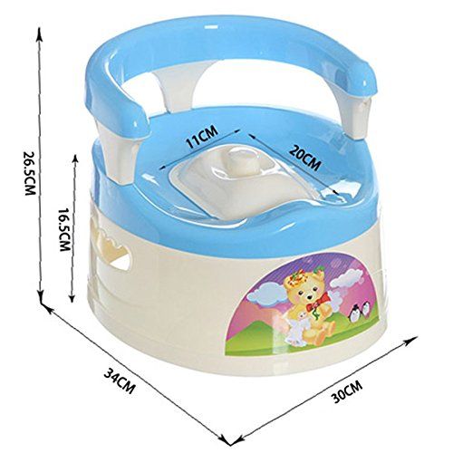  JUSTDOLIFE Bathroom Accessories M and F 1PC Baby Potties Portable Children Carry Toilet Seat Chamber Pots Baby Potty Chair Trainers Kids Comfortable Portable Urinals Toilet (Random)