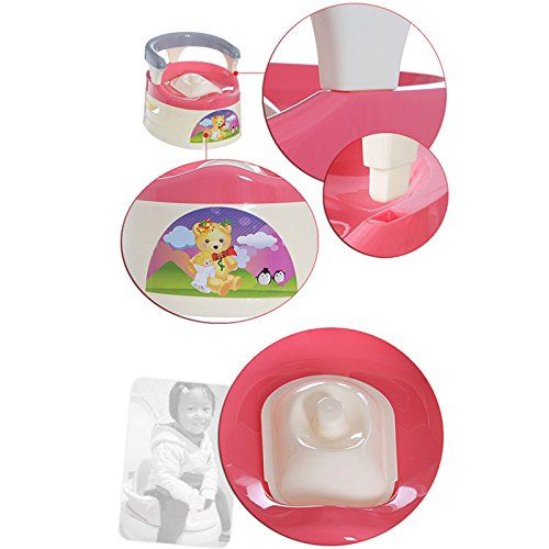  JUSTDOLIFE Bathroom Accessories M and F 1PC Baby Potties Portable Children Carry Toilet Seat Chamber Pots Baby Potty Chair Trainers Kids Comfortable Portable Urinals Toilet (Random)