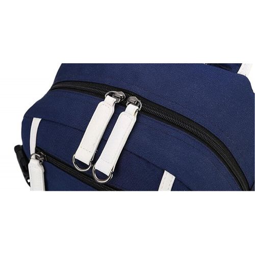 JUSTGOGO Luminous Korean Casual Daypack Laptop Bag College Bag Book Bag School Bag Backpack (Luminous Blue 1)