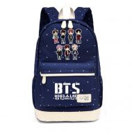 JUSTGOGO Korean Casual Backpack Daypack Laptop Bag College Bag Book Bag School Bag (Blue 1)