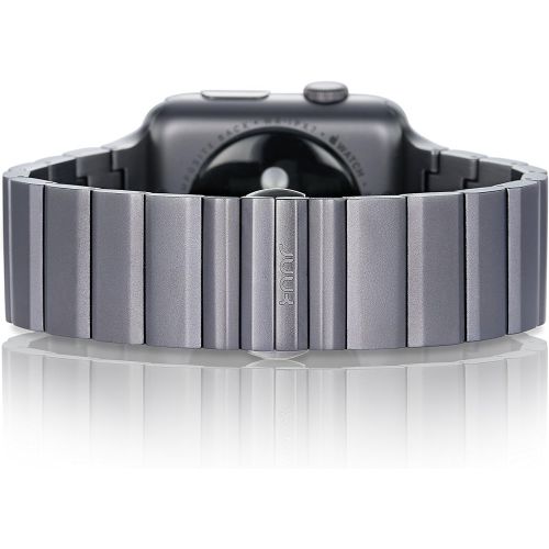  38mm JUUK Cosmic Grey Ligero Premium Watch Band Made for The Apple Watch, Using Aircraft Grade, Hard Anodized 6000 Series Aluminum with a Solid Stainless Steel Butterfly deployant