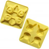 [아마존베스트]JUZIPI Pikachu Shape Ice/Cake Mold Homemade Cake Popsicle Set DIY Pop Mold BPA Free