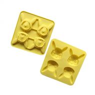 [아마존베스트]JUZIPI Pikachu Shape Ice/Cake Mold Homemade Cake Popsicle Set DIY Pop Mold BPA Free