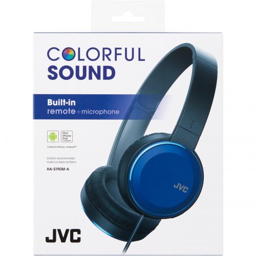  JVC HAS190MA Colorful On-Ear Headphones (Blue)