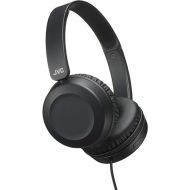 JVC Lightweight On Ear Headphones with Powerful Sound, Integrated Remote & Mic for Smartphones - HAS31MB (Black), Medium