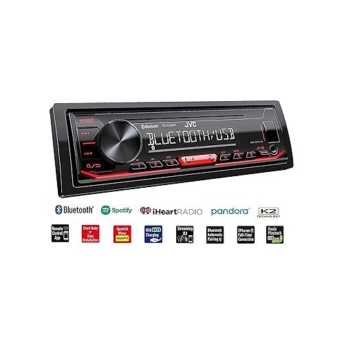  JVC KD-X260BT Built-in Bluetooth, AM/FM, USB, MP3, Pandora, Spotify, iHeartRadio Digital media receiver, Works with Apple and Android Phones, iPod/iPhone Music Playback