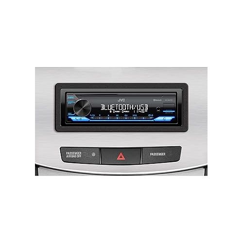  JVC KD-SX27BT Bluetooth Car Stereo with USB Port - AM/FM Radio, MP3 Player, High Contrast LCD, Detachable Face Plate - Single DIN - 13-Band EQ