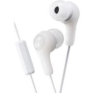 JVC Gumy in Ear Earbud Headphones with Paper Package, Powerful Sound, Comfortable and Secure Fit, Silicone Ear Pieces S/M/L - HAFX7WN (White)