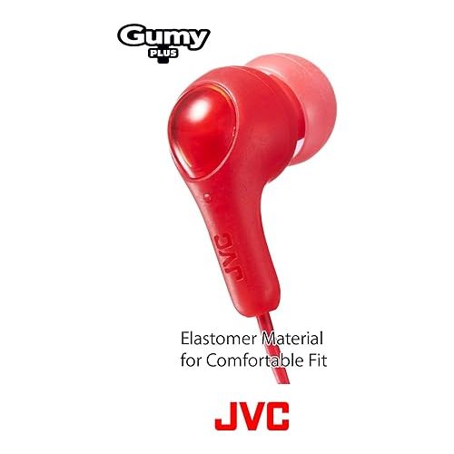  JVC Gumy in Ear Earbud Headphones, Powerful Sound, Comfortable and Secure Fit, Silicone Ear Pieces - HAFX7B Black, Small