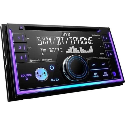  JVC KW-R950BTS Bluetooth Car Stereo Receiver with USB Port - LCD Display - AM/FM Radio - MP3 Player - Double DIN - 13-Band EQ (Black)