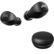 JVC Compact and Lightweight Gumy Mini True Wireless Earbuds Headphones, Long Battery Life (up to 23 Hours), Sound with Neodymium Magnet Driver, Water Resistance (IPX4) - HAA6TB (Black)