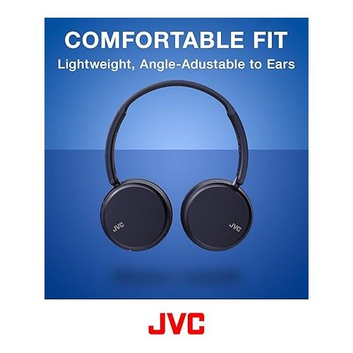  JVC Deep Bass Wireless Headphones, Bluetooth 5.2, Built-in EQ (Bass/Clear/Normal), Multi-Point Connection, Voice Assistant Compatible, 35 Hour Battery Life - HAS36WB (Black)