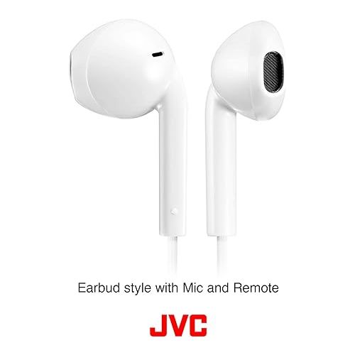  JVC HAF17MB Earbud Headphones with Mic and Remote - Black, Earbuds