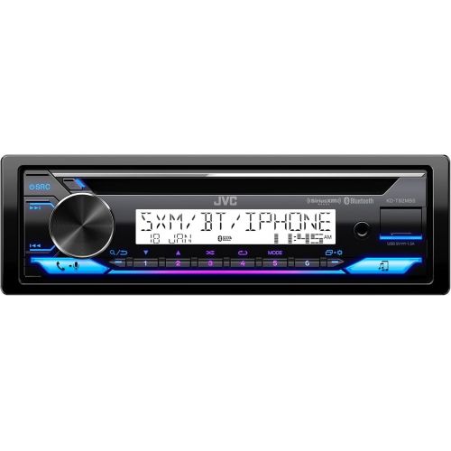  JVC KD-T92MBS Marine Powersport Audio CD Receiver 22W RMS/50W Max x 4, Bluetooth, USB, Time Alignment, 13 Band EQ, 2/3 Way Crossover, 6-Channel 4V Pre-Amp Output, Adjustable Color LED Display