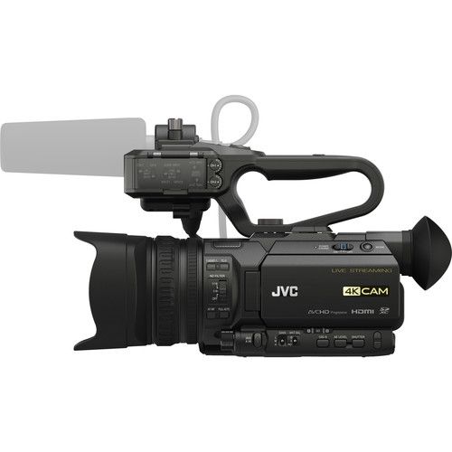  JVC GY-HM250 UHD 4K Streaming Camcorder with Built-in Lower-Thirds Graphics