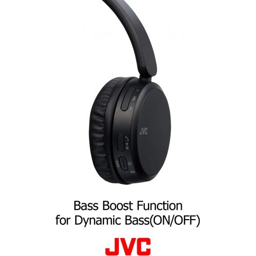  JVC Deep Bass Wireless Headphones, Bluetooth 4.1, Bass Boost Function, Voice Assistant Compatible, 17 Hour Battery Life - HAS35BTW(White)