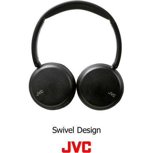  JVC Noise Cancelling Wireless Headpones, Bluetooth 4.1, Bass Boost Function, Voice Assistant Compatible - HAS65BNB(Black)
