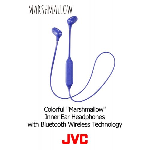  JVC Marshmallow Wireless Earbuds, Bluetooth Connectivity, Memory Foam Ear Pieces for Secure Fit - HAFX29BTW (White)