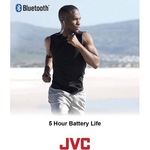  JVC Wireless Sweatproof Gumy Sport Bluetooth Wireless Earbud Nozzle, Blue (HAEN10BTA)