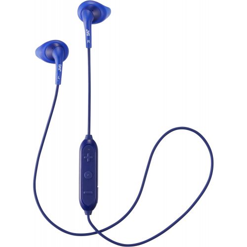  JVC Wireless Sweatproof Gumy Sport Bluetooth Wireless Earbud Nozzle, Blue (HAEN10BTA)
