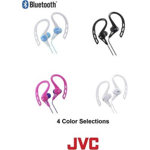  JVC Wireless Sports Ear Clip Headphones, Bluetooth Connectivity, Sweat Proof IPX2, Pivot Motion Fit - HAEC20BTP (Pink)