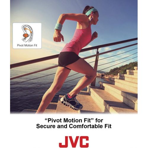  JVC Wireless Sports Ear Clip Headphones, Bluetooth Connectivity, Sweat Proof IPX2, Pivot Motion Fit - HAEC20BTP (Pink)