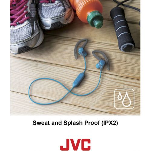  JVC Wireless Sports Ear Clip Headphones, Bluetooth Connectivity, Sweat Proof IPX2, Pivot Motion Fit - HAEC20BTP (Pink)