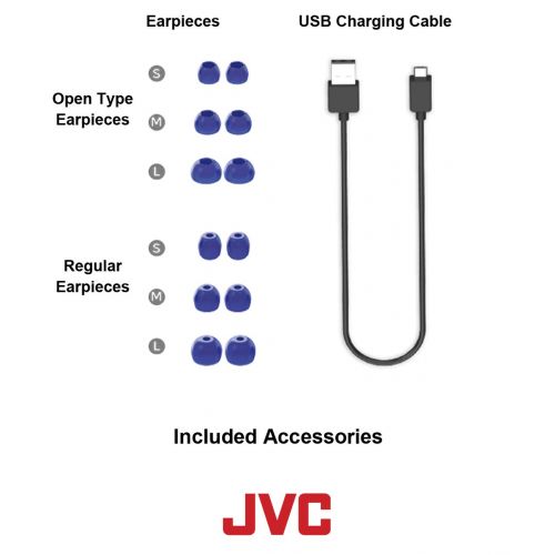  JVC Wireless Earclip Sport Headphone (Blue) HA-EC30BTA