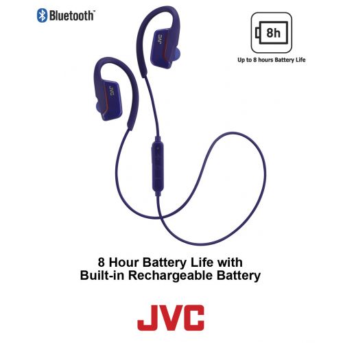  JVC Wireless Earclip Sport Headphone (Blue) HA-EC30BTA