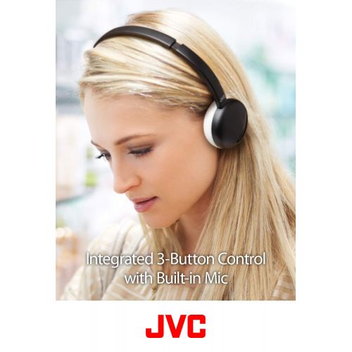  JVC Flats Wireless On Ear Headphones, Light Weight, 11 Hours Long Battery Life - HAS20BTA (Blue)