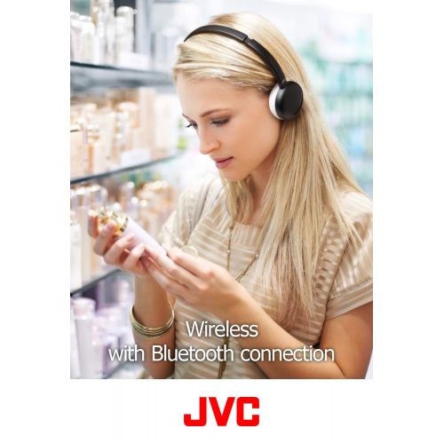  JVC Flats Wireless On Ear Headphones, Light Weight, 11 Hours Long Battery Life - HAS20BTA (Blue)